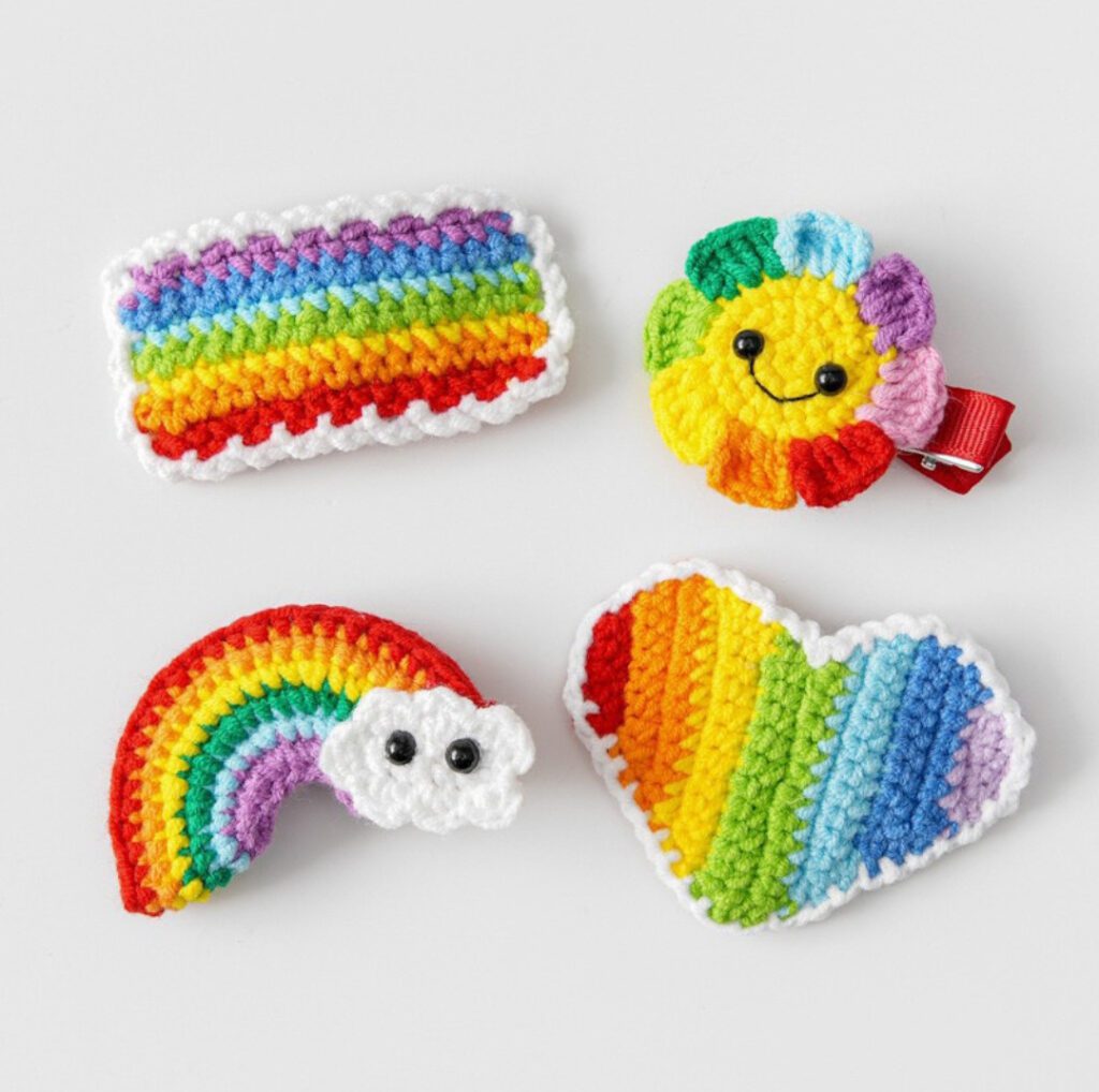 گل سر رنگین کمان دخترانه