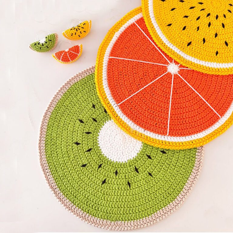 زیر بشقابی طرح میوه